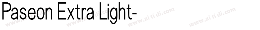 Paseon Extra Light字体转换